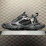 Balenciaga 3XL Vintage Dad Shoes with Decorative Chain Charm Black Mesh Upper Shoes